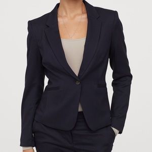 NWT H&M Fitted Blazer, Dark Blue